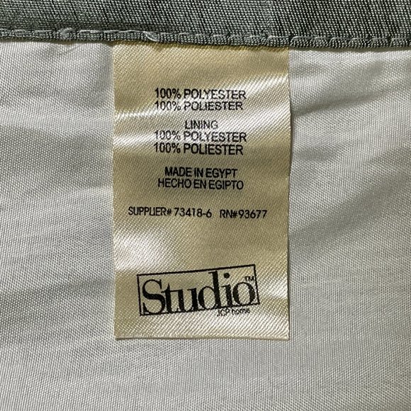 Studio JCP Champagne Gold & Blue/Gray Shower Curtains 2 Panels 49” x 80” - Picture 7 of 7